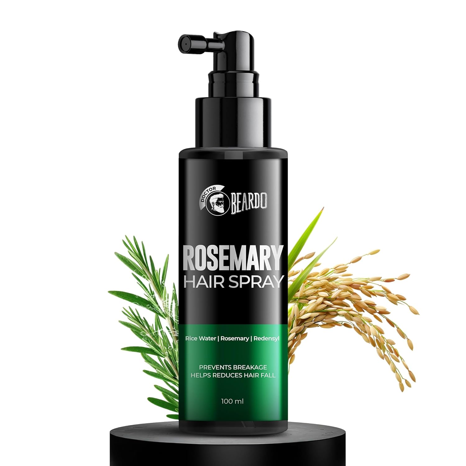 Botanical and peptide scalp tonic bottle for thinning hair after 45